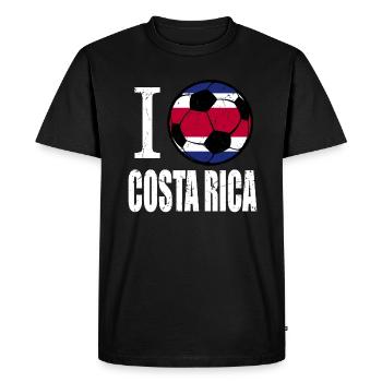 Costa Rica Football - T-shirt Premium bio Homme - noir - Devant - Nico (187cm)