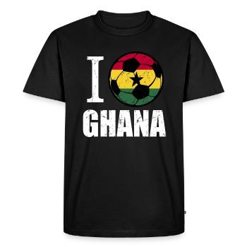 Ghana Football - T-shirt Premium bio Homme - noir - Devant - Nico (187cm)