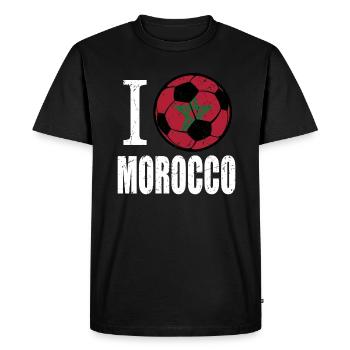 Maroc Football - T-shirt Premium bio Homme - noir - Devant - Nico (187cm)