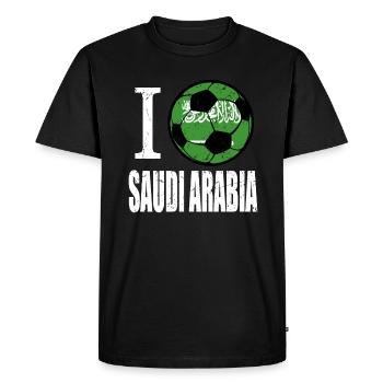 Saudi Arabian Football - Men's Premium Organic T-Shirt - black - Front - Nico (187cm)