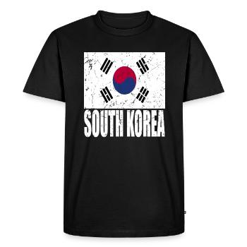 Drapeau de la Corée du Sud - T-shirt Premium bio Homme - noir - Devant - Nico (187cm)