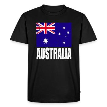 Drapeau de l’Australie - T-shirt Premium bio Homme - noir - Devant - Nico (187cm)