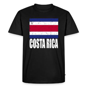 Drapeau du Costa Rica - T-shirt Premium bio Homme - noir - Devant - Nico (187cm)