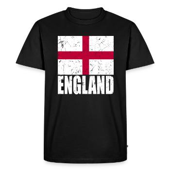 Drapeau de l’Angleterre - T-shirt Premium bio Homme - noir - Devant - Nico (187cm)