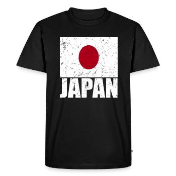 Drapeau du Japon - T-shirt Premium bio Homme - noir - Devant - Nico (187cm)