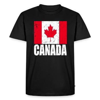 Drapeau du Canada - T-shirt Premium bio Homme - noir - Devant - Nico (187cm)