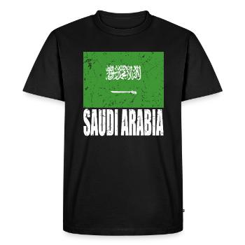 Drapeau de l’Arabie saoudite - T-shirt Premium bio Homme - noir - Devant - Nico (187cm)