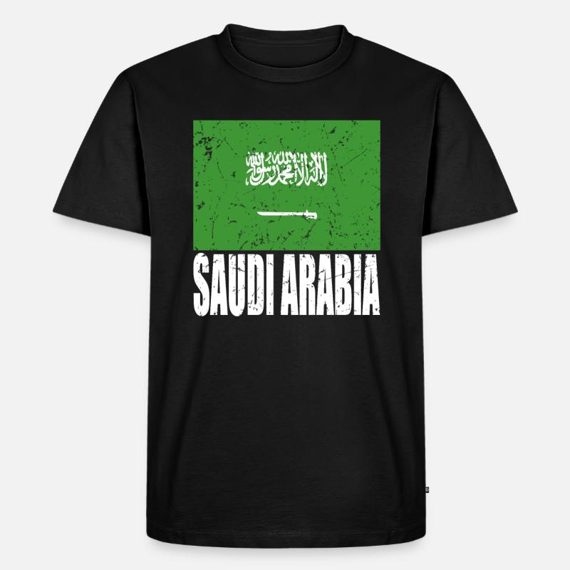 Drapeau de l’Arabie saoudite - T-shirt Premium bio Homme - noir