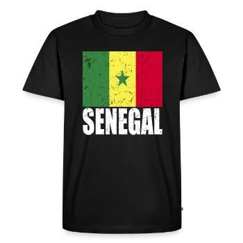 Drapeau du Sénégal - T-shirt Premium bio Homme - noir - Devant - Nico (187cm)