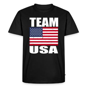 Team Hirsch Football - Men's Premium Organic T-Shirt - black - Front - Nico (187cm)