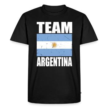 Équipe d’Argentine de football - T-shirt Premium bio Homme - noir - Devant - Nico (187cm)