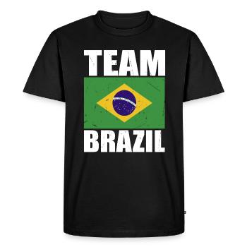 Équipe du Brésil de football - T-shirt Premium bio Homme - noir - Devant - Nico (187cm)