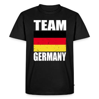 Team Germany Football - Men's Premium Organic T-Shirt - black - Front - Nico (187cm)