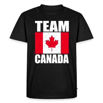 Team Canada Soccer - Men's Premium Organic T-Shirt - black - Front - Nico (187cm)