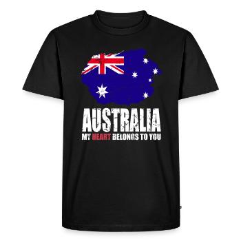 Drapeau de l’Australie - T-shirt Premium bio Homme - noir - Devant - Nico (187cm)