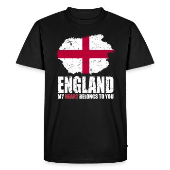 Drapeau de l’Angleterre - T-shirt Premium bio Homme - noir - Devant - Nico (187cm)