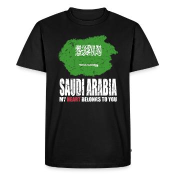 Drapeau de l’Arabie saoudite - T-shirt Premium bio Homme - noir - Devant - Nico (187cm)