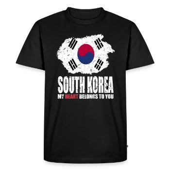 Drapeau de la Corée du Sud - T-shirt Premium bio Homme - noir - Devant - Nico (187cm)