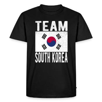 Drapeau de la Corée du Sud - T-shirt Premium bio Homme - noir - Devant - Nico (187cm)