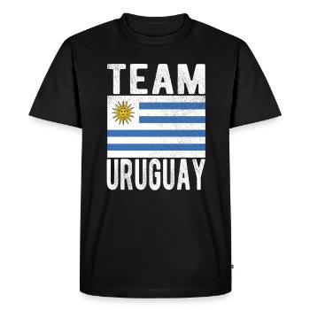 Drapeau de l’Uruguay - T-shirt Premium bio Homme - noir - Devant - Nico (187cm)