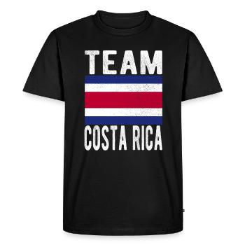 Drapeau du Costa Rica - T-shirt Premium bio Homme - noir - Devant - Nico (187cm)