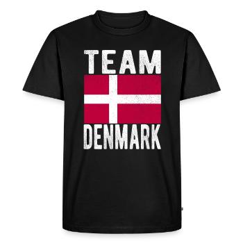 Drapeau du Danemark - T-shirt Premium bio Homme - noir - Devant - Nico (187cm)