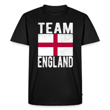 Drapeau de l’Angleterre - T-shirt Premium bio Homme - noir - Devant - Nico (187cm)