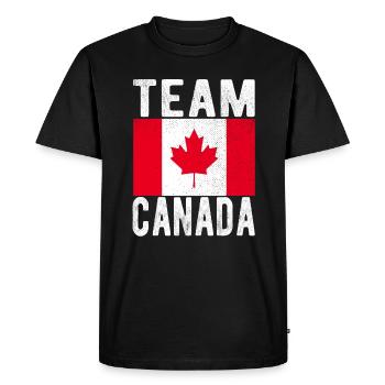 Drapeau du Canada - T-shirt Premium bio Homme - noir - Devant - Nico (187cm)