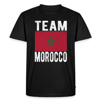 Drapeau du Maroc - T-shirt Premium bio Homme - noir - Devant - Nico (187cm)