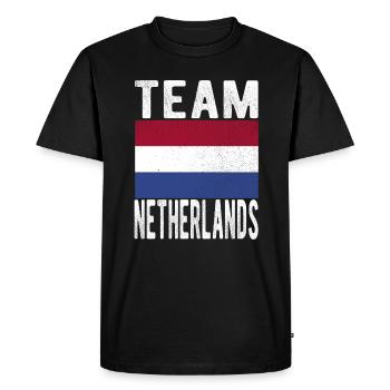 Drapeau des Pays-Bas - T-shirt Premium bio Homme - noir - Devant - Nico (187cm)