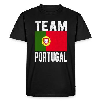 Drapeau du Portugal - T-shirt Premium bio Homme - noir - Devant - Nico (187cm)