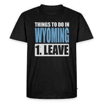 Mème du Wyoming - T-shirt Premium bio Homme - noir - Devant - Nico (187cm)