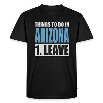 Mèmes de l’Arizona - T-shirt Premium bio Homme - noir - Devant - Nico (187cm)