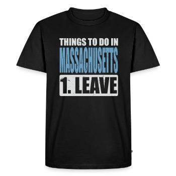 Mèmes du Massachusetts - T-shirt Premium bio Homme - noir - Devant - Nico (187cm)