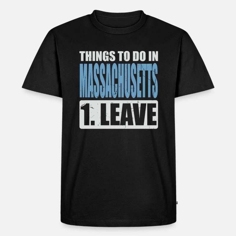Massachusetts Meme - Männer Premium Bio T-Shirt - Schwarz