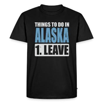 Mèmes de l’Alaska - T-shirt Premium bio Homme - noir - Devant - Nico (187cm)