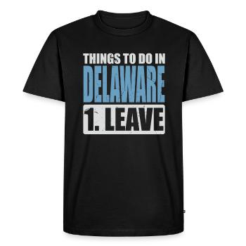 Mème Delaware - T-shirt Premium bio Homme - noir - Devant - Nico (187cm)