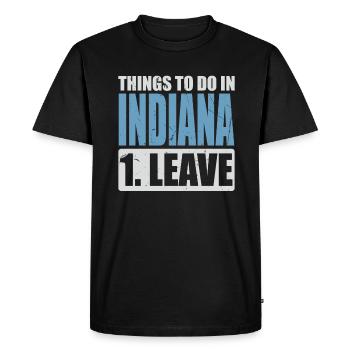 Mème de l’Indiana - T-shirt Premium bio Homme - noir - Devant - Nico (187cm)