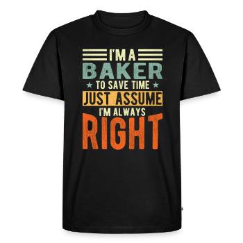 Boulanger - T-shirt Premium bio Homme - noir - Devant - Nico (187cm)
