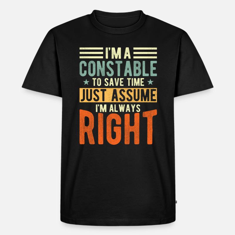 Polizist - Männer Premium Bio T-Shirt - Schwarz