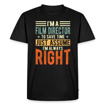 Director - Men's Premium Organic T-Shirt - black - Front - Nico (187cm)
