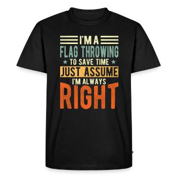 Throwing the flag - Men's Premium Organic T-Shirt - black - Front - Nico (187cm)