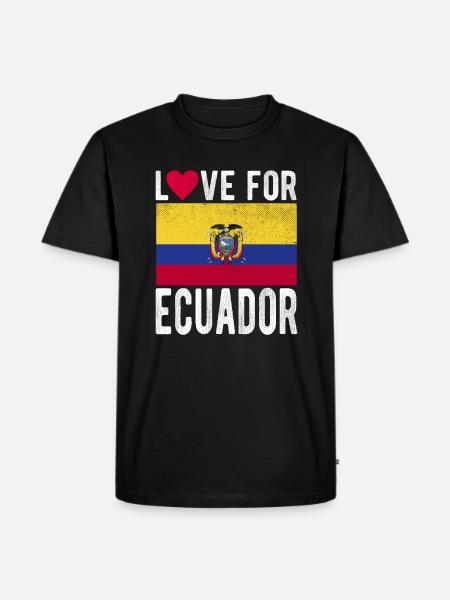 Ecuador Flag - Men's Premium Organic T-Shirt - black
