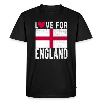 Drapeau de l’Angleterre - T-shirt Premium bio Homme - noir - Devant - Nico (187cm)