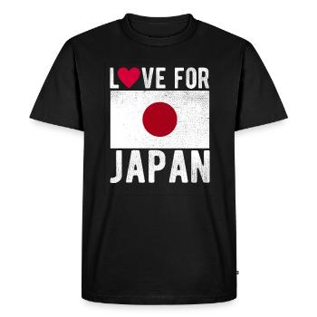 Drapeau du Japon - T-shirt Premium bio Homme - noir - Devant - Nico (187cm)