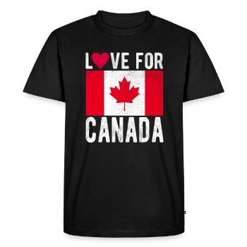 Drapeau du Canada - T-shirt Premium bio Homme - noir - Devant - Nico (187cm)