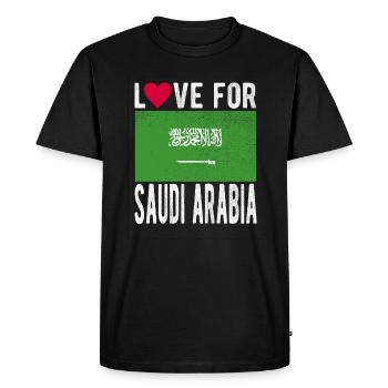 Drapeau de l’Arabie saoudite - T-shirt Premium bio Homme - noir - Devant - Nico (187cm)