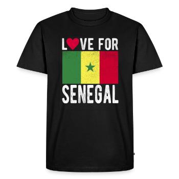 Drapeau du Sénégal - T-shirt Premium bio Homme - noir - Devant - Nico (187cm)