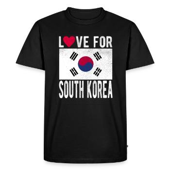 Drapeau de la Corée du Sud - T-shirt Premium bio Homme - noir - Devant - Nico (187cm)