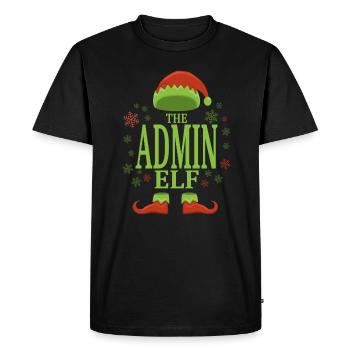 Admin Christmas Elf - Men's Premium Organic T-Shirt - black - Front - Nico (187cm)